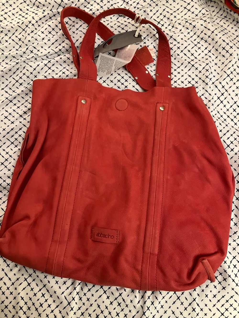 Abbacino Red Satchel Bag NWT
